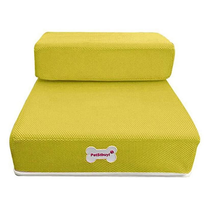 Dog Stairs Padded Non-Slip Two-Step with Washable Cover