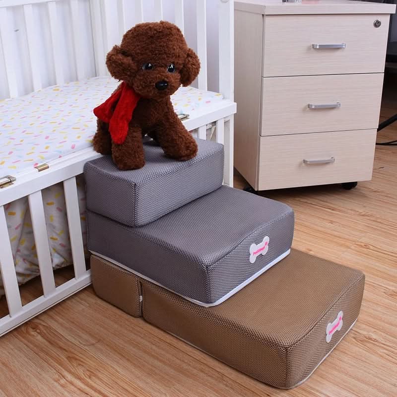 Dog Stairs Padded Non-Slip Two-Step with Washable Cover