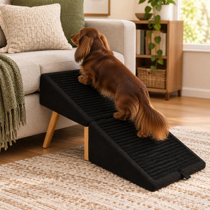 Dog Steps Foldable Cushioned Foam Wide Treads