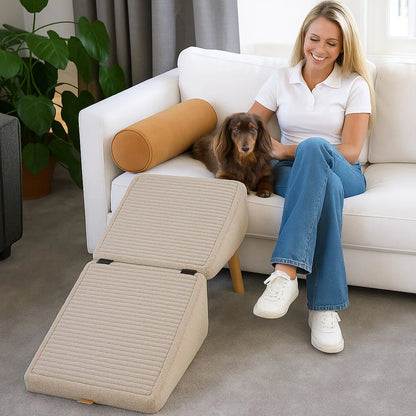 Dog Steps Foldable Foam Wide Treads Non-Slip Base