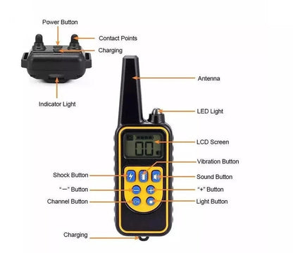 Dog Training Collar Waterproof 2,600 Ft Range