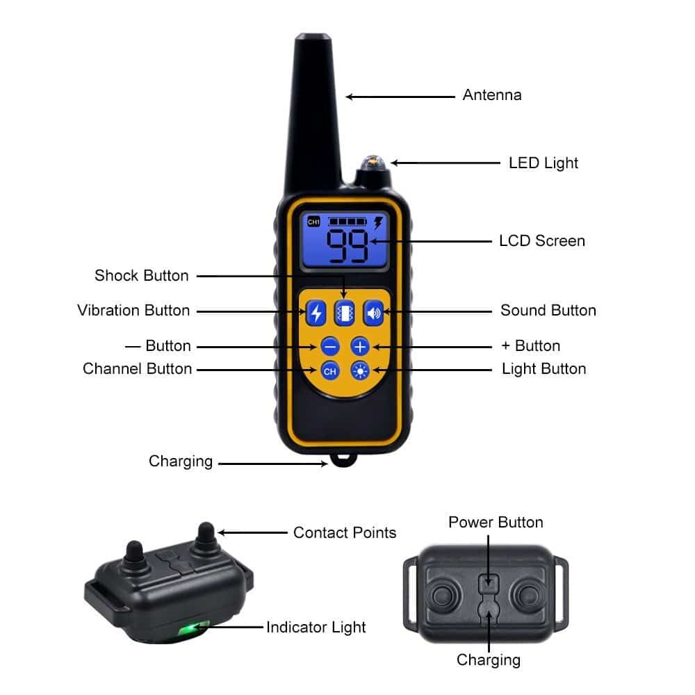 Dog Training Collar Waterproof Rechargeable 2600 Ft Range