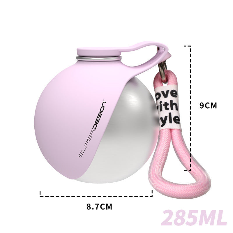 Dog Travel Water Bottle 2-in-1 Foldable Silicone Bowl