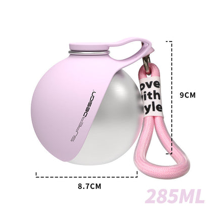 Dog Travel Water Bottle 2-in-1 Foldable Silicone Bowl