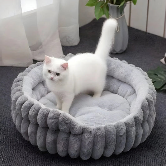 Donut Pet Bed Soft Plush Removable & Washable Mat
