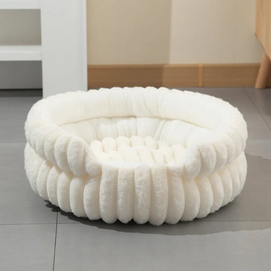 Donut Pet Bed Soft Plush Removable & Washable Mat