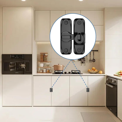 Door Bolt Adjustable 90° & 180° No-Drill Mount