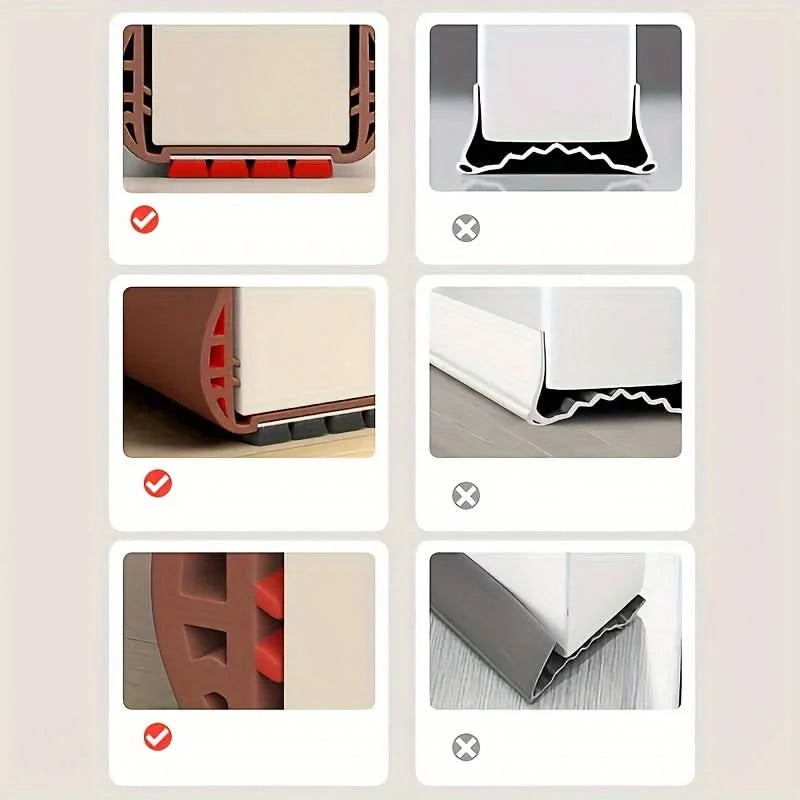 Door Draft Stopper Foam-Filled Energy-Saving Trim-to-Fit