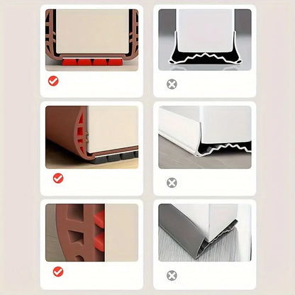 Door Draft Stopper Foam-Filled Energy-Saving Trim-to-Fit