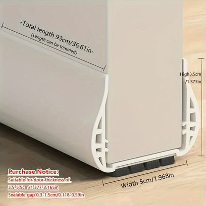Door Draft Stopper Foam-Filled Energy-Saving Trim-to-Fit