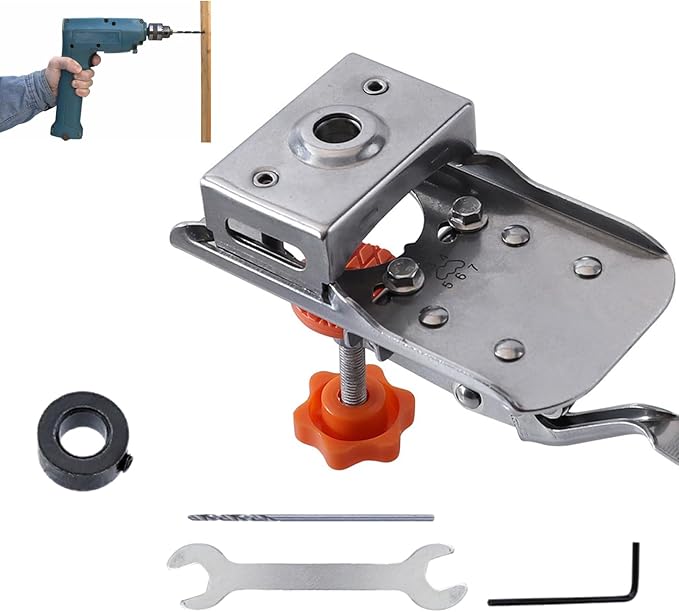 Door Hinge Jig Adjustable Stop Guide & Reinforced Pads