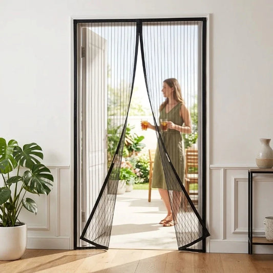 Door Insect Screen Magnetic Self-Closing No Drill Installation
