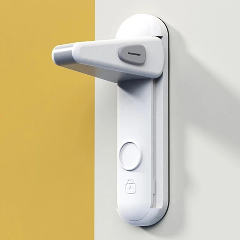 Door Lock Child-Safe 3-Button Drill-Free Adhesive