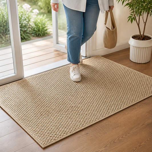 Door Mat Absorbent Jute-Like Anti-Slip Backing