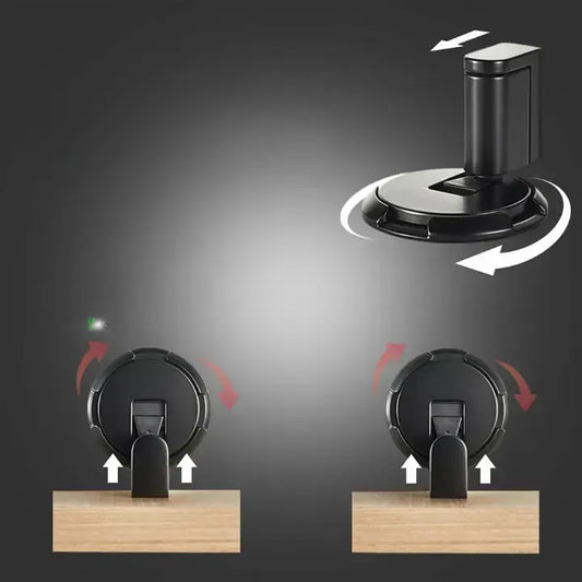 Door Stopper Push-To-Lock Rust-Resistant Zinc Alloy