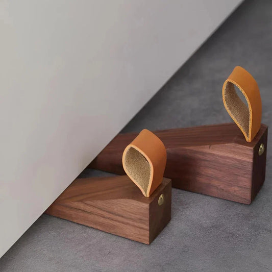 Door Stopper Wood & Metal Non-Slip Base
