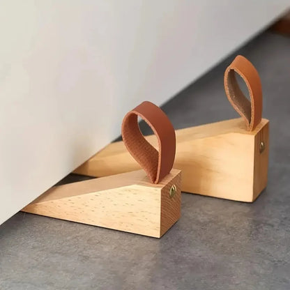 Door Stopper Wood & Metal Non-Slip Base
