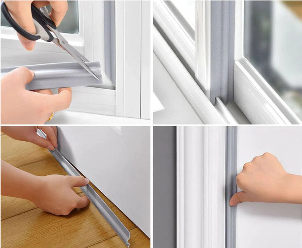 Door & Window Weatherstripping Tape Self-Adhesive Foam Draft Protection