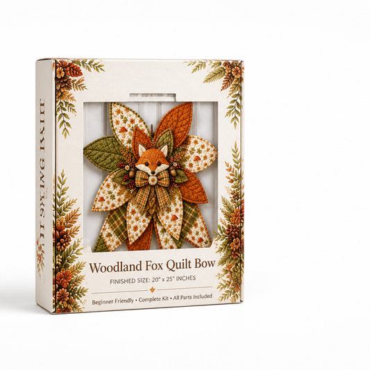 Door Wreath Sewing Kit Fox Motif Beginner-Friendly