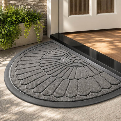 Doormat Half Moon Rubber Non-Slip Indoor & Outdoor