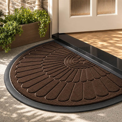 Doormat Half Moon Rubber Non-Slip Indoor & Outdoor