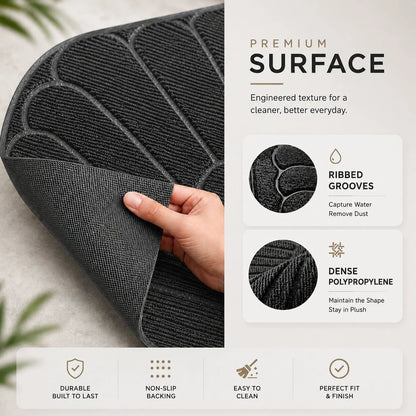 Doormat Half Moon Rubber Non-Slip Indoor & Outdoor