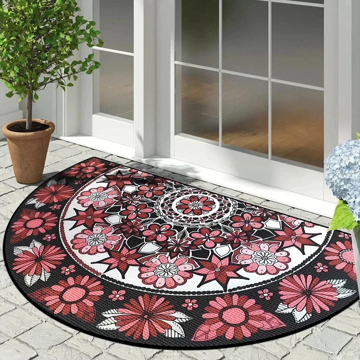 Doormat Half-Round Non-Slip Weather-Resistant