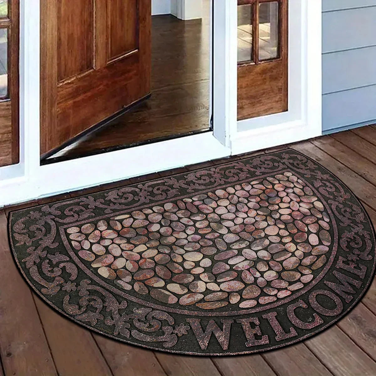 Doormat Half-Round Non-Slip Weather-Resistant