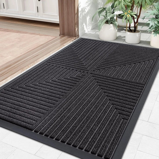 Doormat Heavy-Duty Dirt-Trapping Non-Slip Rubber Backing