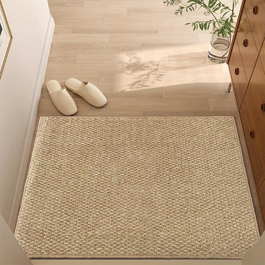 Doormat Jute-Look Non-Slip Backing Machine Washable