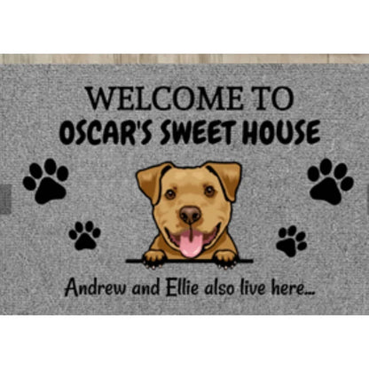 Doormat Personalized Pet Illustration