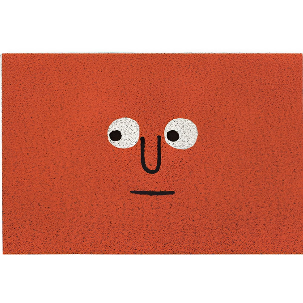 Doormat Smiley Print Non-Slip Backing & Quick-Drying Surface