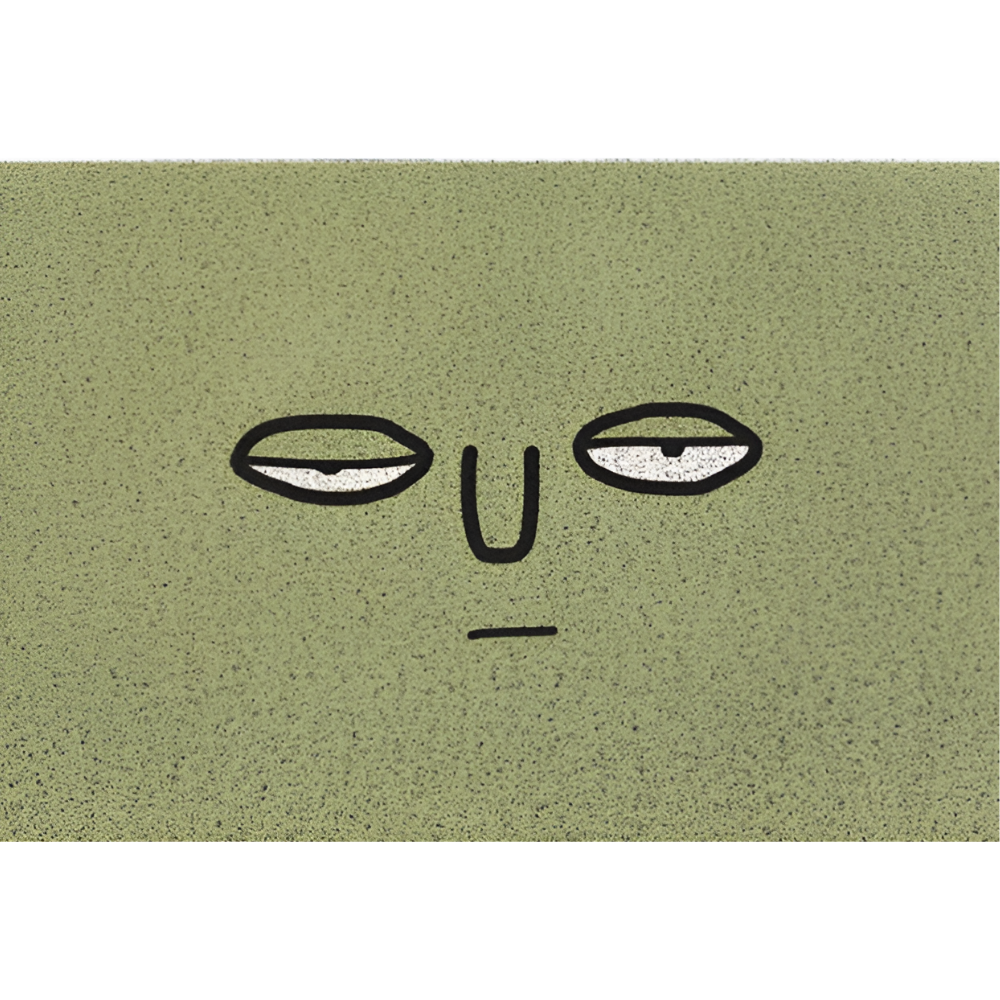 Doormat Smiley Print Non-Slip Backing & Quick-Drying Surface