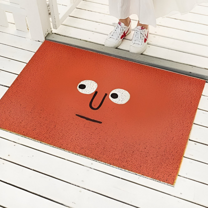 Doormat Smiley Print Non-Slip Backing & Quick-Drying Surface