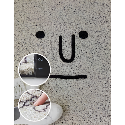 Doormat Smiley Print Non-Slip Backing & Quick-Drying Surface