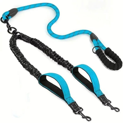 Double Dog Leash 360 Swivel Shock-Absorbing Nylon