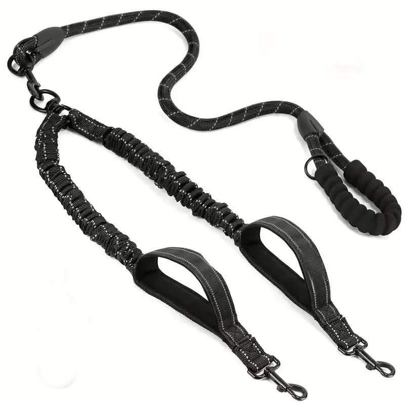 Double Dog Leash 360 Swivel Shock-Absorbing Nylon