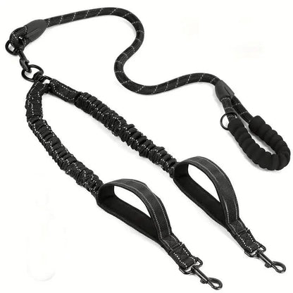 Double Dog Leash 360 Swivel Shock-Absorbing Nylon