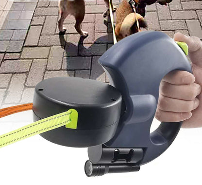 Double Retractable Leash Independent Locking LED & Reflective