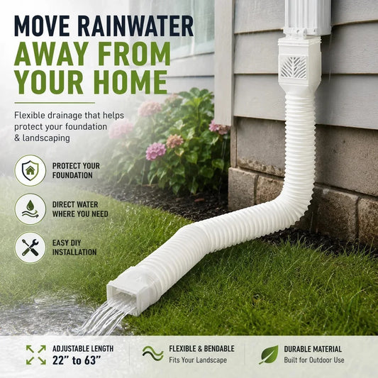 Downspout Extension Adjustable & Flexible Removable Filter