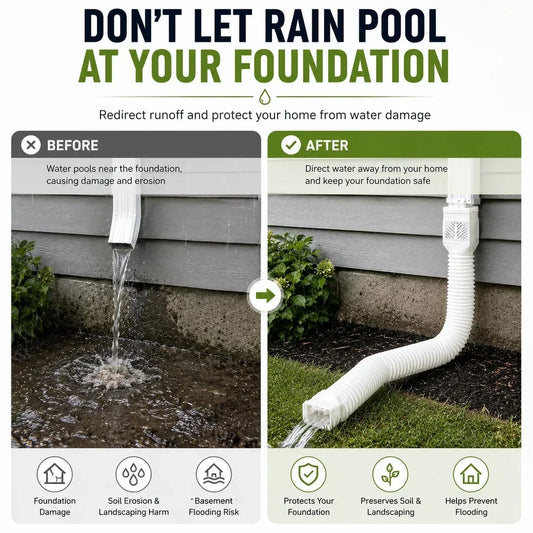 Downspout Extension Adjustable & Flexible Removable Filter