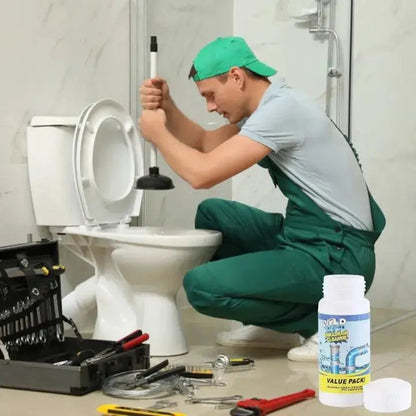 Drain Cleaner Powder Clog-Dissolving Safe For PVC