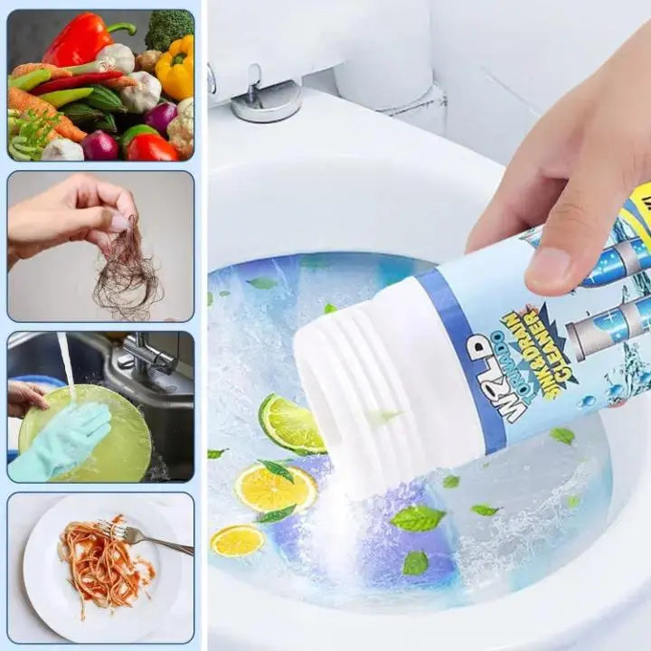 Drain Cleaner Powder Clog-Dissolving Safe For PVC