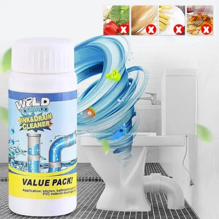 Drain Cleaner Powder Fast-Acting Safe for PVC Pipes