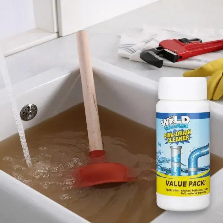 Drain Cleaner Powder Fast-Acting Safe for PVC Pipes