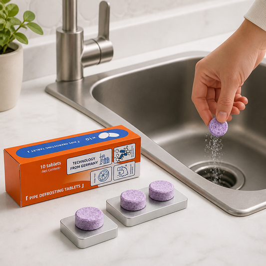 Drain Cleaner Tablets Pre-Measured Fast-Dissolving 10-Tablet Pack