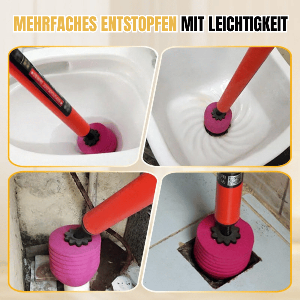 Drain Plunger High-Pressure Chemical-Free Flexible Nozzle