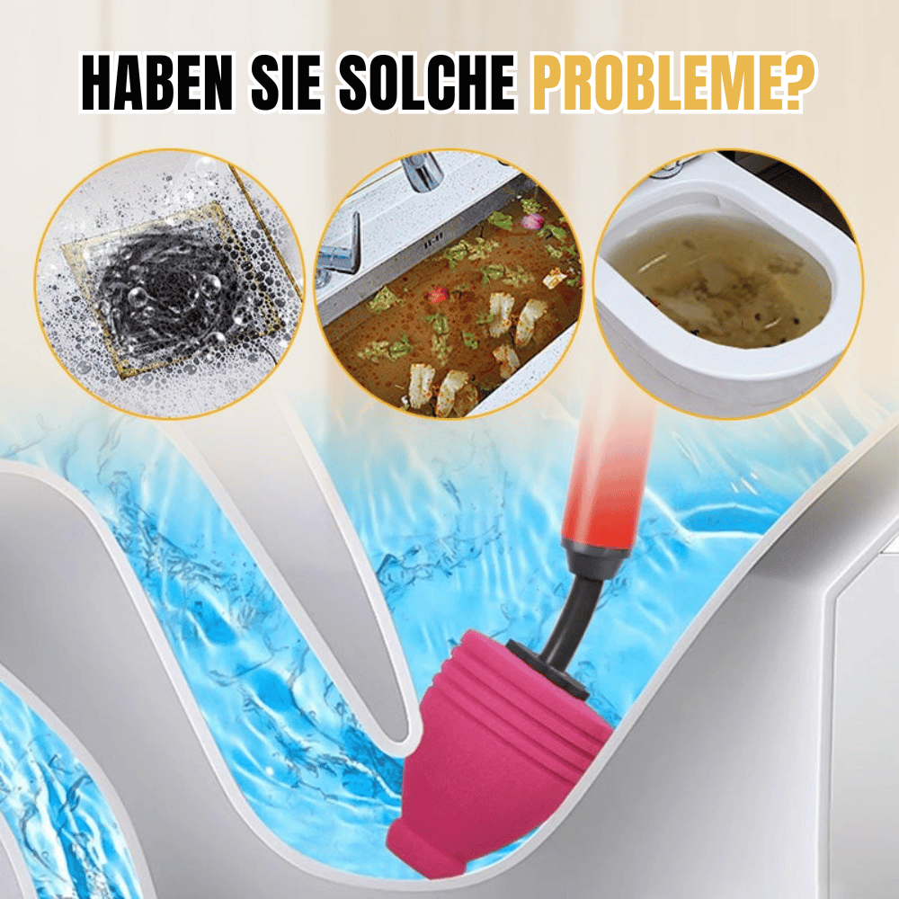 Drain Plunger High-Pressure Chemical-Free Flexible Nozzle