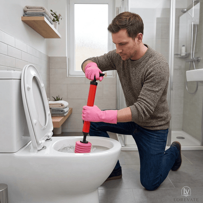 Drain Plunger High-Pressure Sealed Stainless Steel & Foam