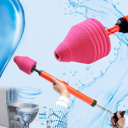 Drain Plunger High-Pressure Sealed Stainless Steel & Foam